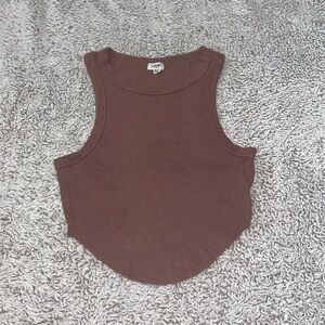Garage brown high neck crop top. Worn once. Size XS